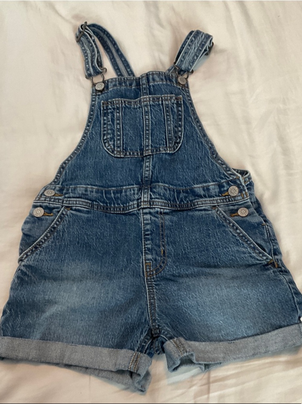 Cat & Jack Blue Denim Shortalls size medium